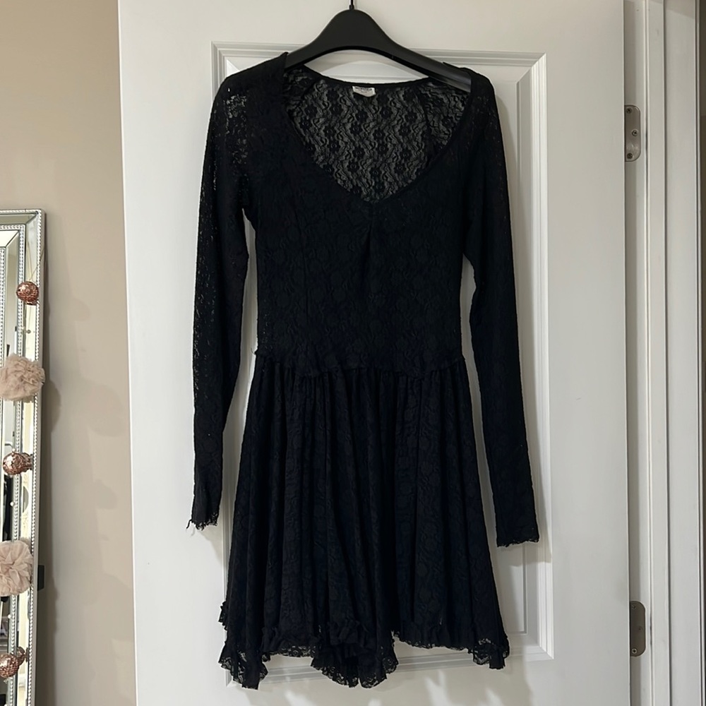 Free people black lace dress